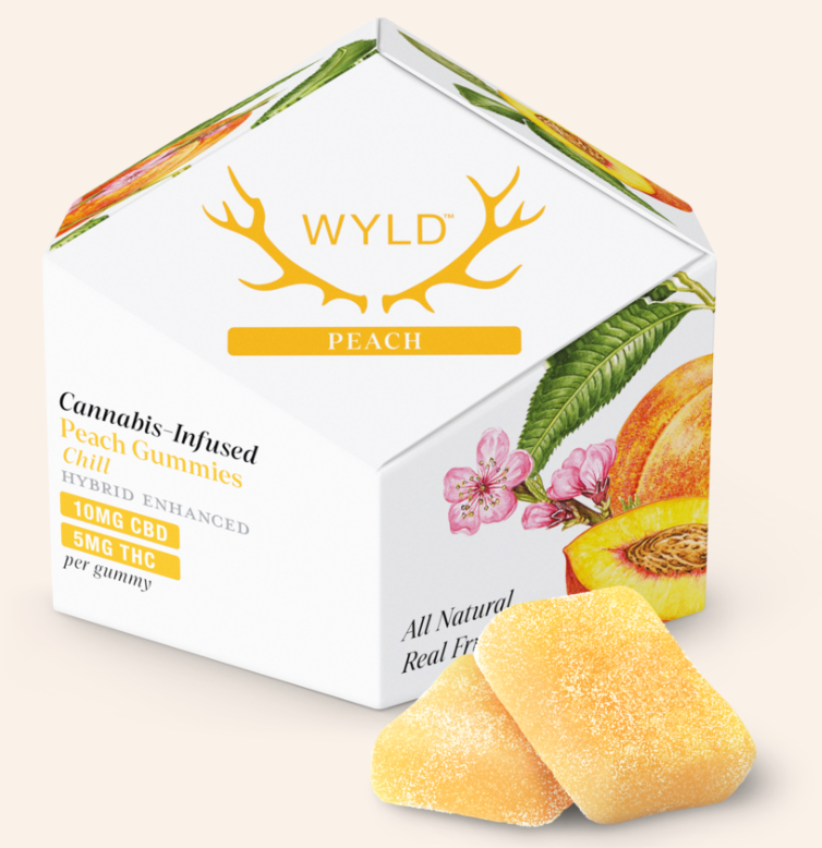 Photograph of product: Peach | Gummy | 2:1 CBD:TH-oui | 10pk/100mg:50mg