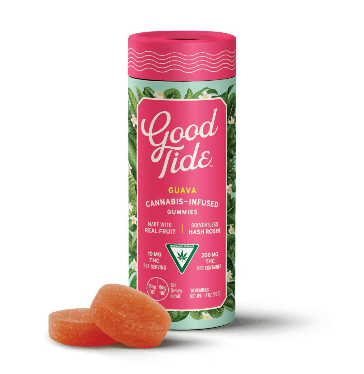 Photograph of product: Good Tide - Gummies au chocolat Rosin - Guava (H) (100mg)