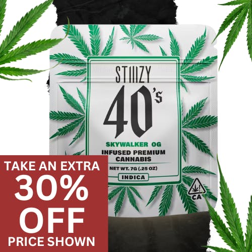 Photograph of product: Skywalker OG (I) - 7g Infused Myler 40's Bags - Retail