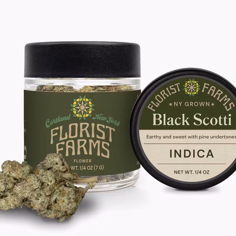 Photograph of product: Florist Farms | Black Scotti flower, jar 7g