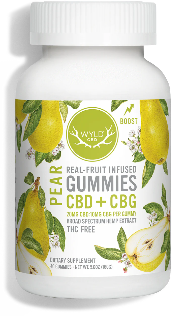 Photograph of product: Wyld | Pear CBD:CBG Gummies