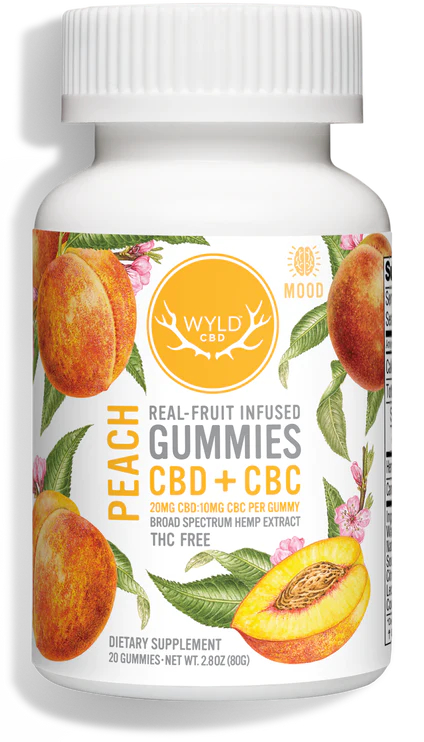 Photograph of product: WYLD | CBD | Gummies Peach (CBD 400 mg : CBC 200 mg) | 20 ct