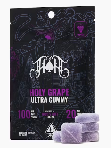 Photograph of product: Holy Grape Gummies | 100mg TH-oui | Oui'd | Heavy Hitters