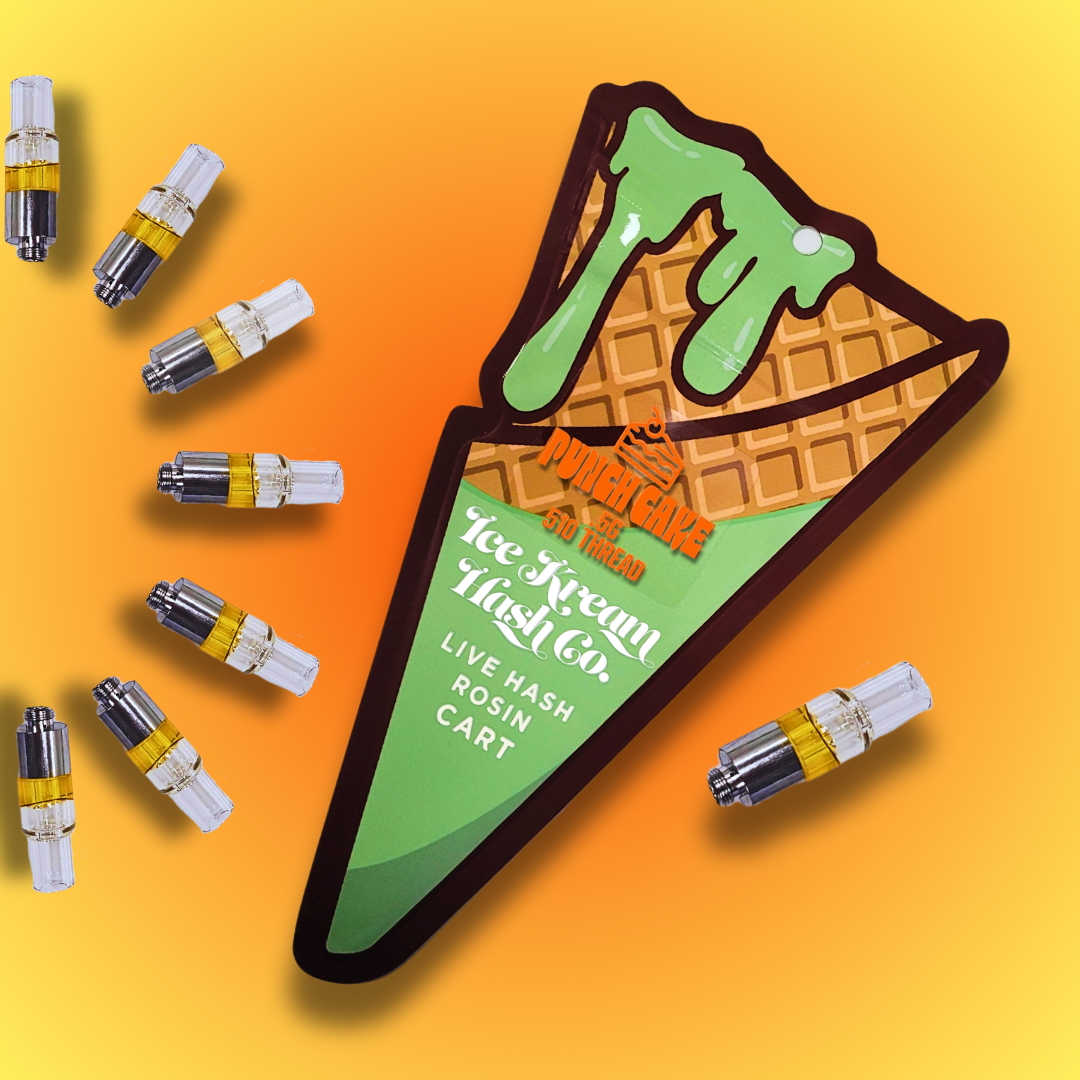 Photograph of product: Punch Cake 0.5g Live Rosin Vape Cartridge