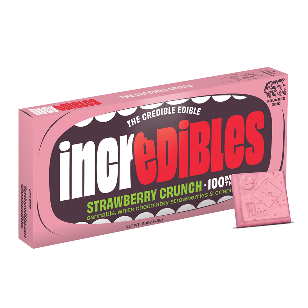 Photograph of product: Incredibles Chocolate - Strawberry Crunch - 10pk