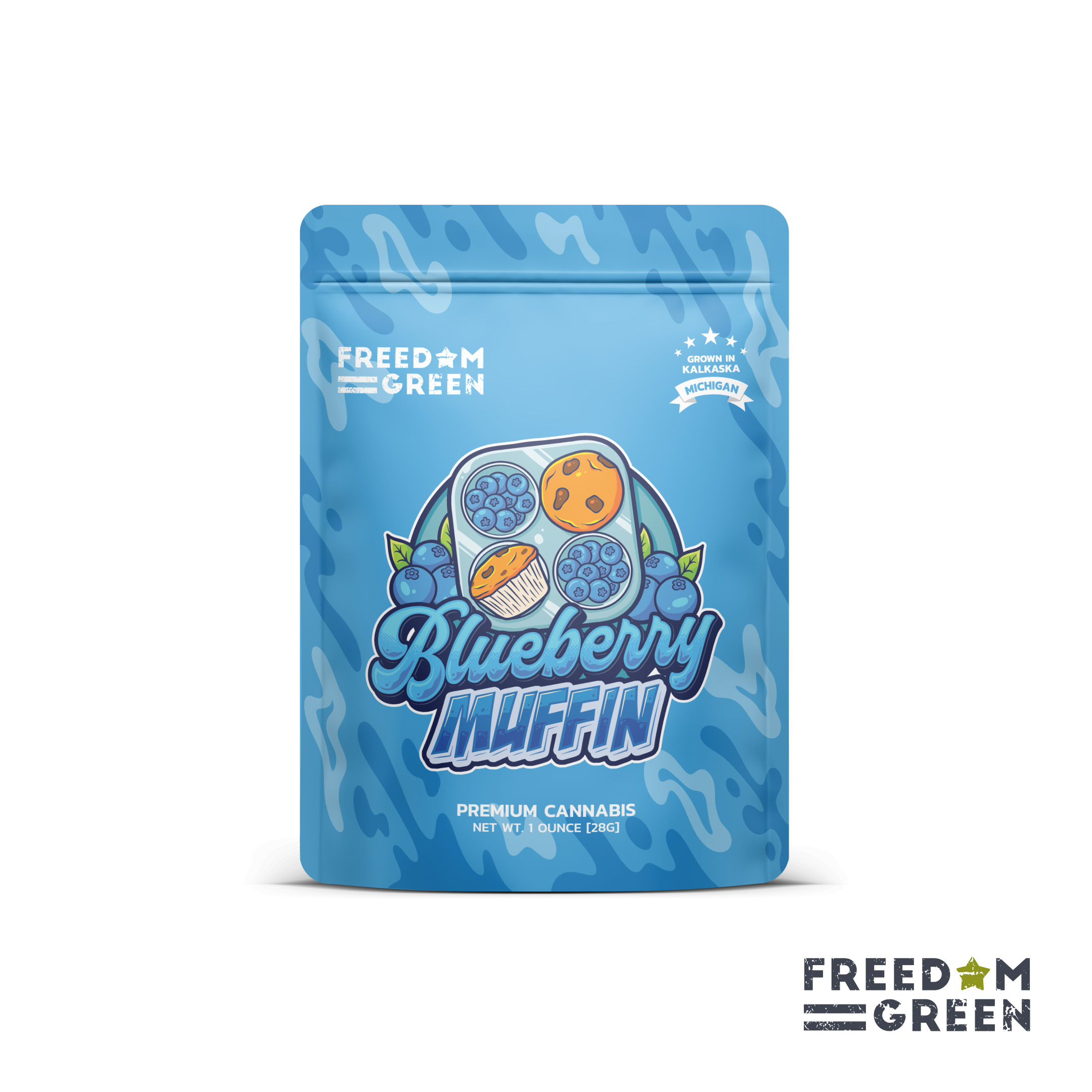 Photograph of product: Freedom Green - 28g Prepack Shake - Blueberry Muffin