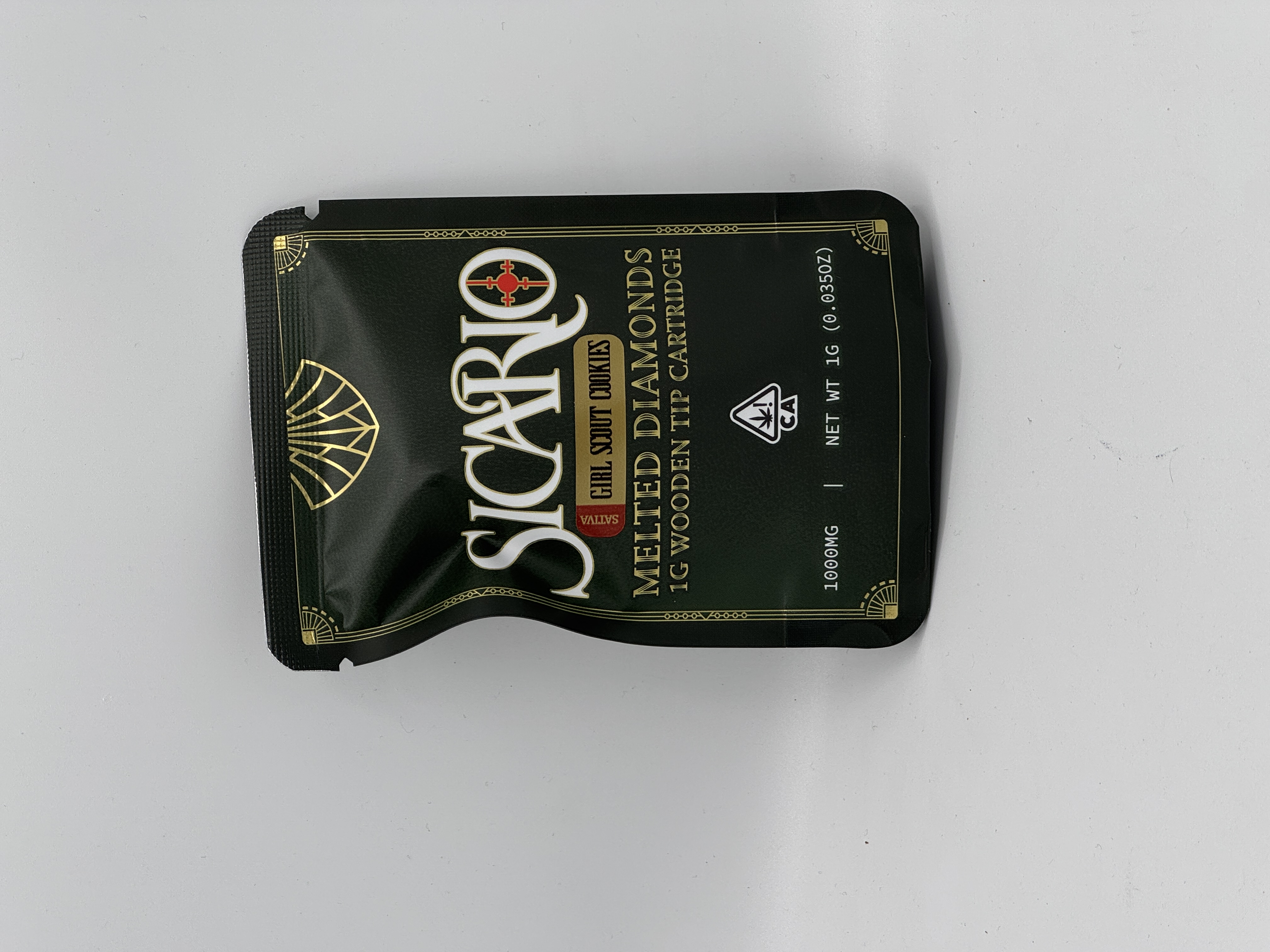 Photograph of product: Sicario 1g Liquid Diamond Cart - Girl Scout Cookies