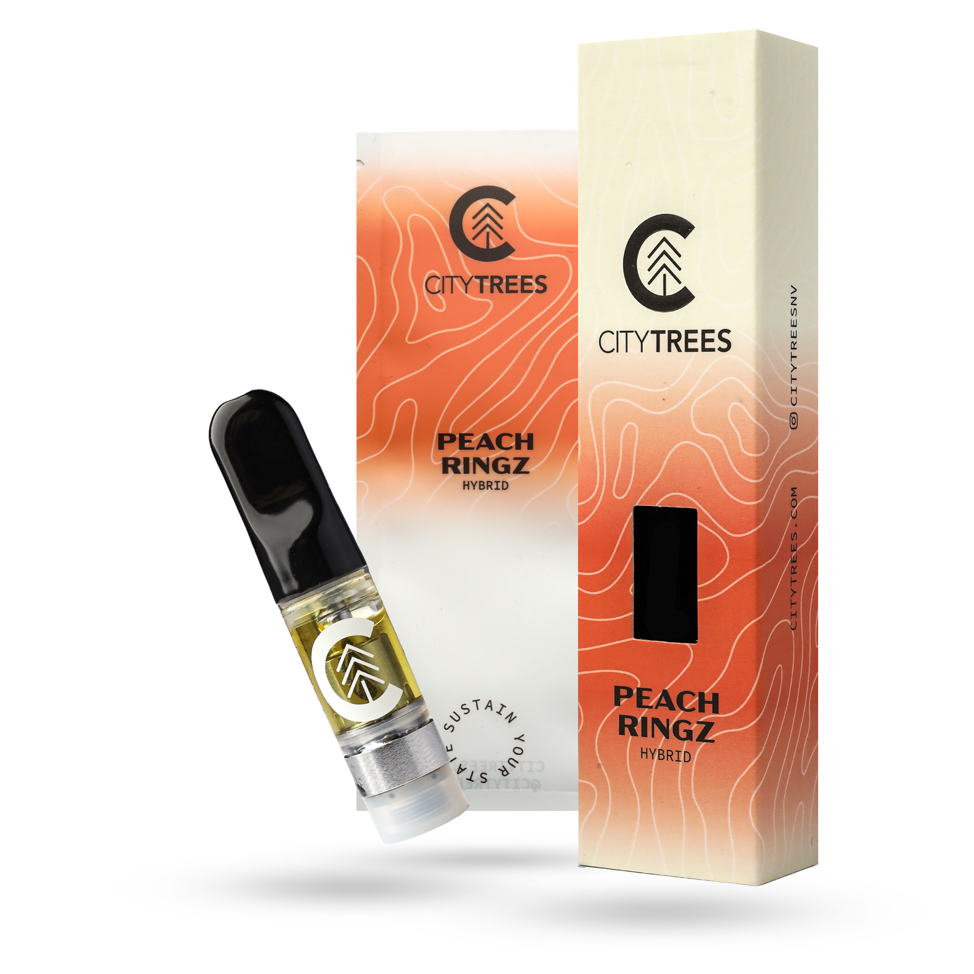 Photograph of product: City Trees | Peach Ringz Cart 0.5g