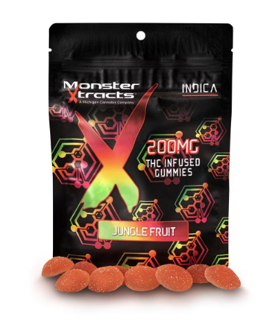 Photograph of product: MONSTER | 200MG GUMMIES | JUNGLE FRUIT