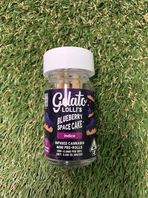 Photograph of product: BLUEBERRY SPACE CAKE 5PK 3G- INFUSED PREROLL - 