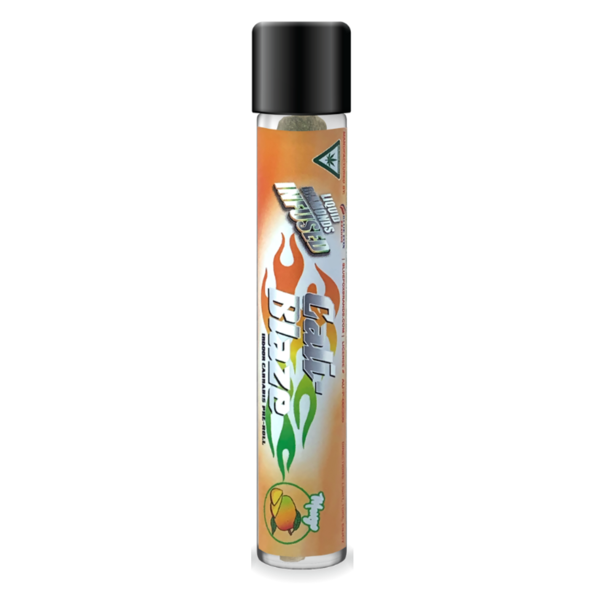 Photograph of product: Cali-Blaze - Liquid Diamond Pre-roll 1.2g - Mango - Oui'd