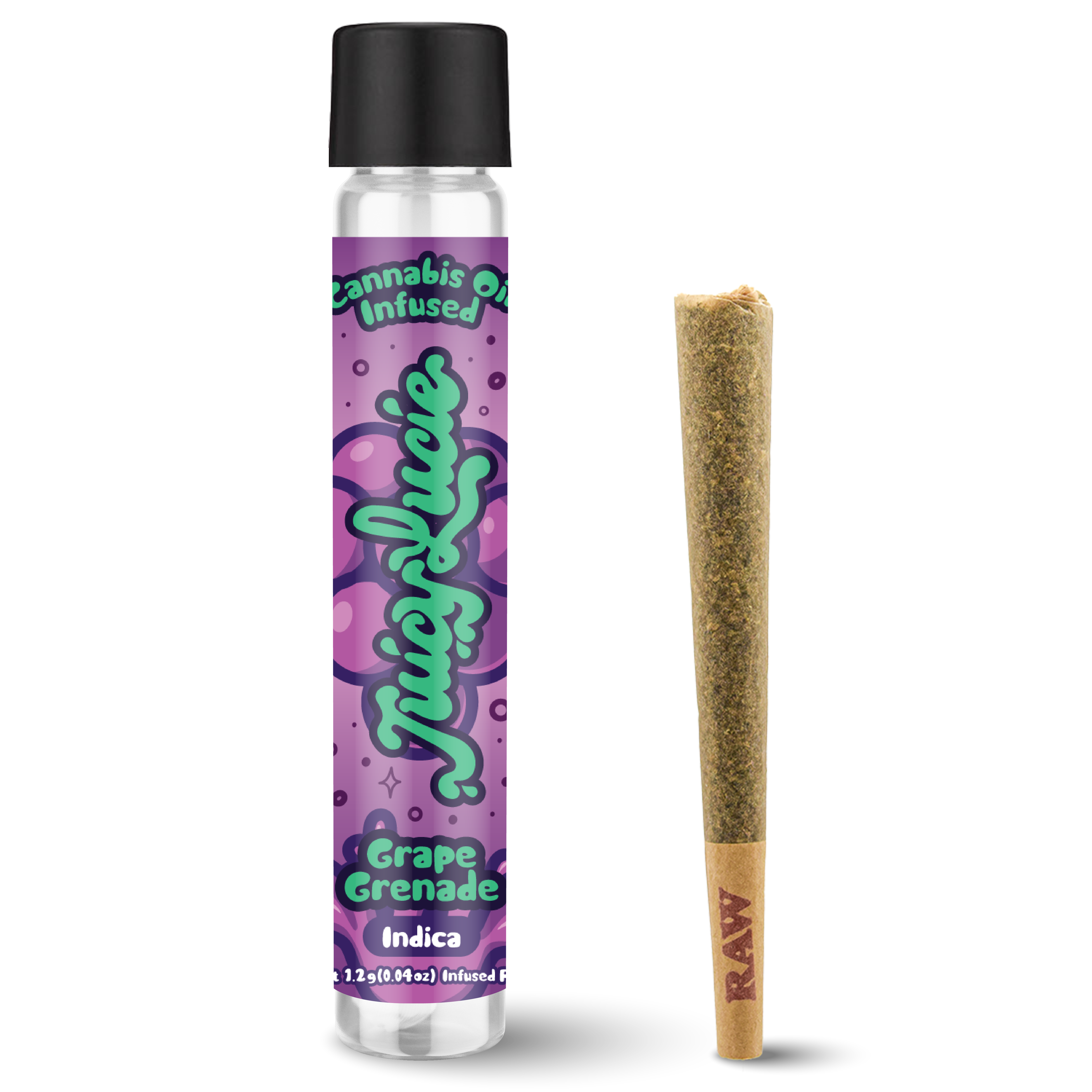 Photograph of product: Juicy Lucie | Grape Grenade Infused Pre-Roll | 1.2g
