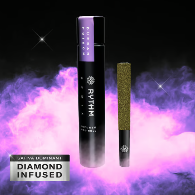 Photograph of product: Remix: Durban Poison Infused Preroll | 1g