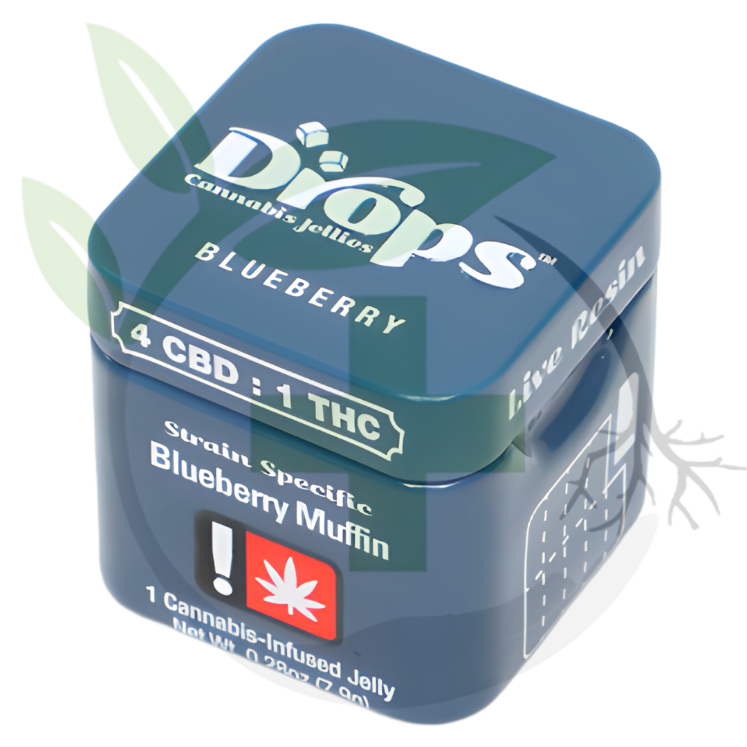 Photograph of product: *Gummy - TF - Drops - 2pc - GLS - Blueberry