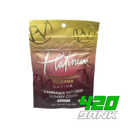 Photograph of product: Platinum Vape - 200mg TH-oui Gummies - Strawberry Banana (S)