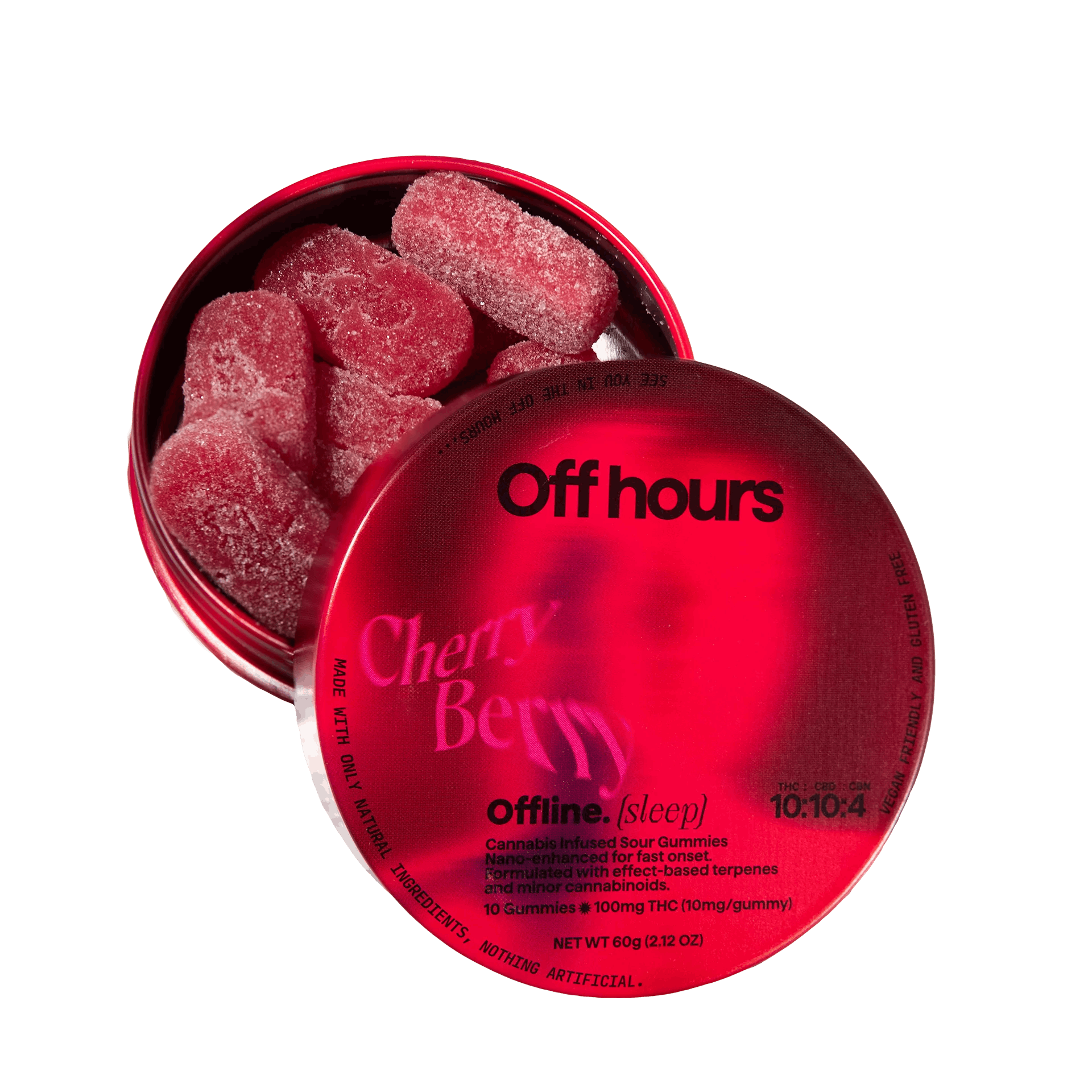 Photograph of product: OFF HOURS Cherry Berry 'Offline' 10pk 10mg Gummies