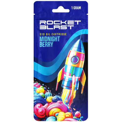 Photograph of product: Rocket Stick Midnight Berry Rocket Blast 510 Cart 1g