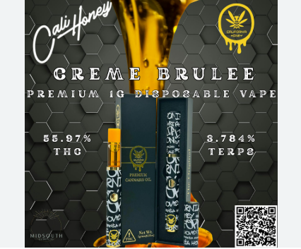 Photograph of product: California Honey | 1g  | Creme Brulee | Disposable