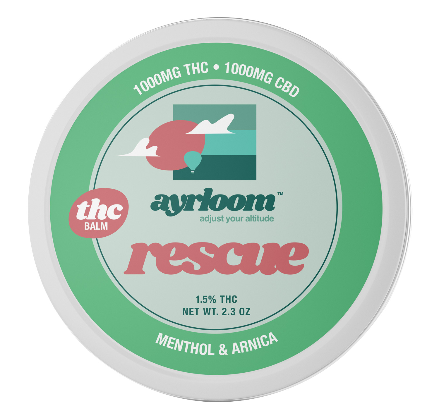 Photograph of Product: Ayrloom | Rescue 1:1 Topical | 1000MG THC : 1000MG CBD