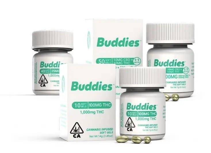Photograph of product: Buddies Brand - Distillate Soft Gels 30:1 - Buddies