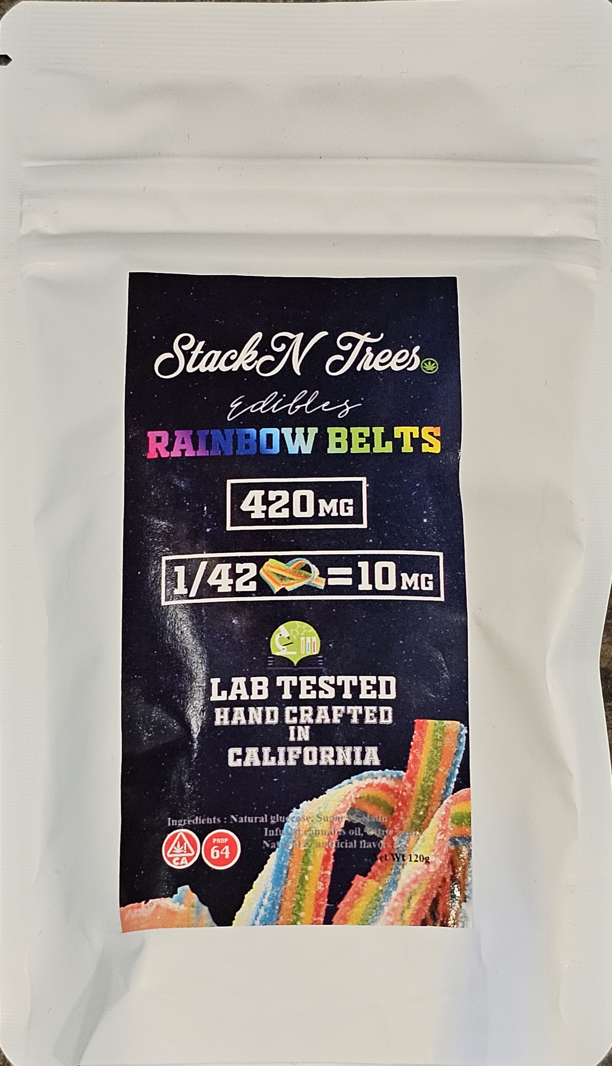 Photograph of product: Rainbow Belts| 420 mg