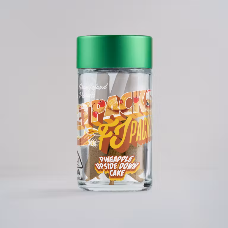 Photograph of product: Jetpacks - FJ-3 - Pineapple Upside Down Cake - 5pk Infused Joints