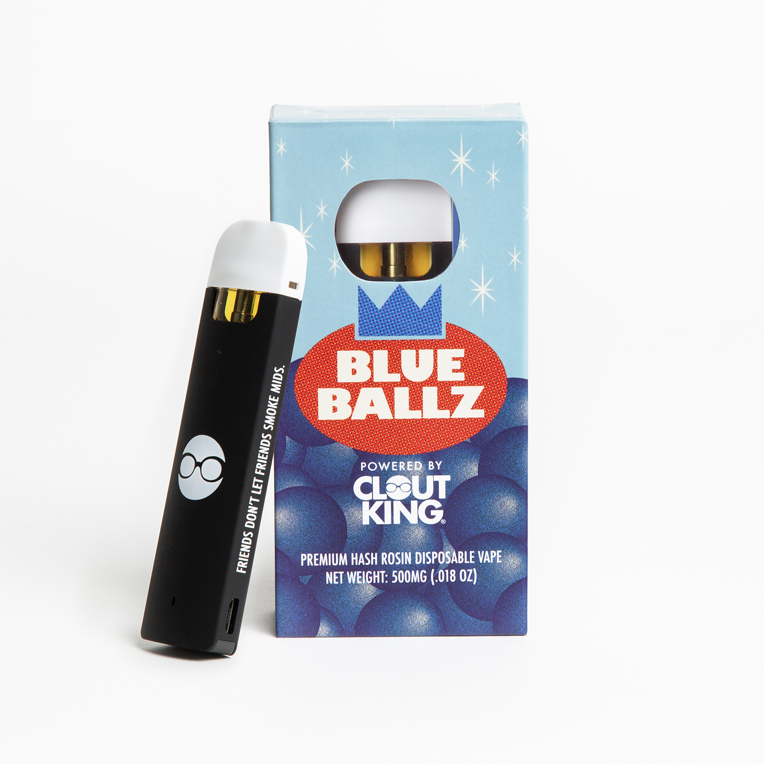 Photograph of product: Clout King - au chocolat Rosin Disposable - Blue Ballz
