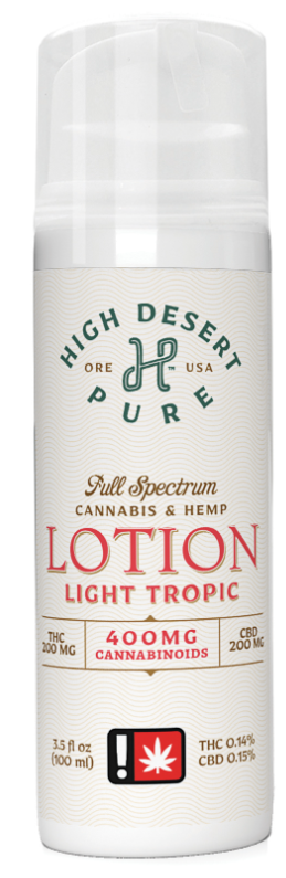 Photograph of product: High Desert Pure - Light Tropic Lotion - 400 mg 1:1