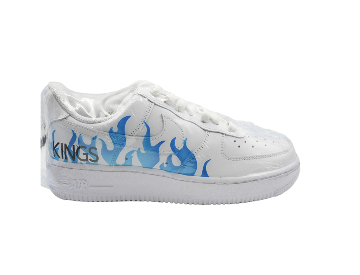 Photograph of product: KHOF | Sneakers | Kings Black - Blue Flame Side