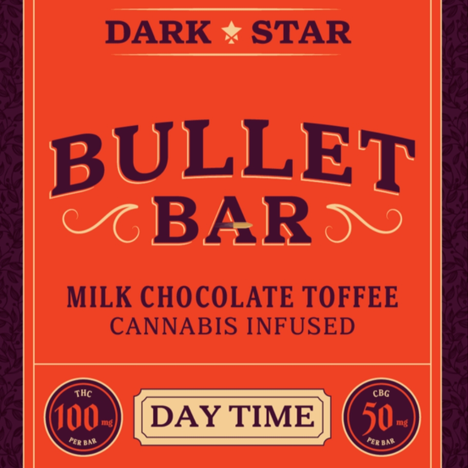 Photograph of product: Dark Star | Bullet Bar | Day Time | Milk Chocolate Toffee