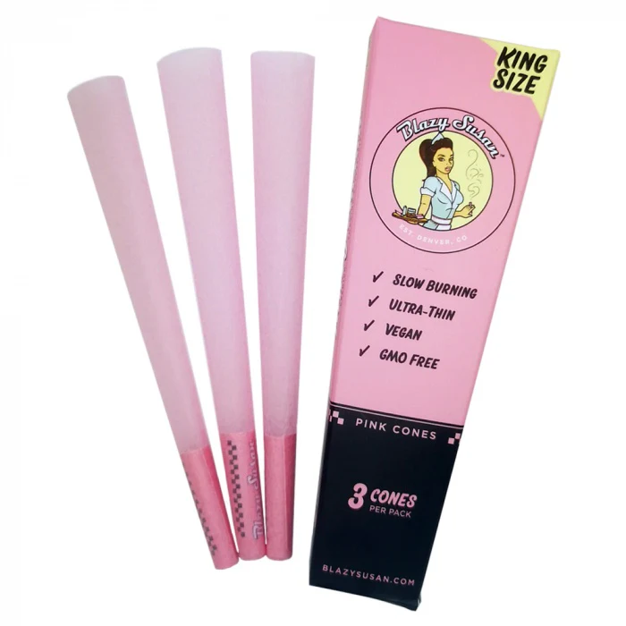 Photograph of product: Blazy Susan | Pink - Cones- 3pk King Size Slim