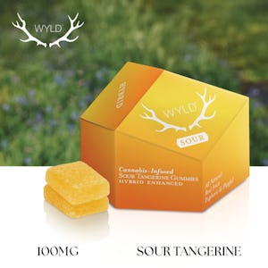Photograph of product: Wyld Sour Tangerine Gummies | Hybrid | 10 Pack 100mg TH-oui