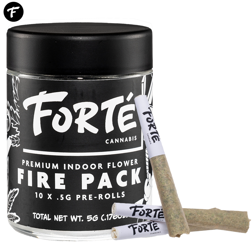 Photograph of product: Golden Snitch OG .5g Pre-Roll Fire Pack | Forte Oui'd | 5g