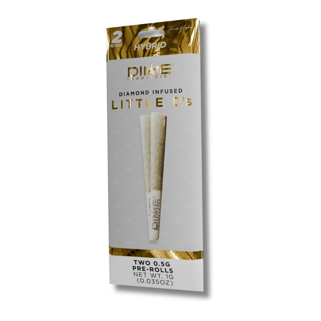 Photograph of product: Dime Industries | Animal Sherb Mintz | Little D's | Diamond Infused Pre-Roll 2pk | 1g