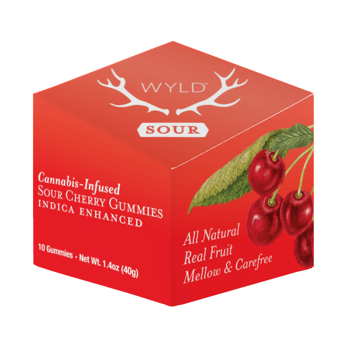 Photograph of product: Wyld | 10 pack | Sour Cherry | 100mg TH-oui | Oui'd