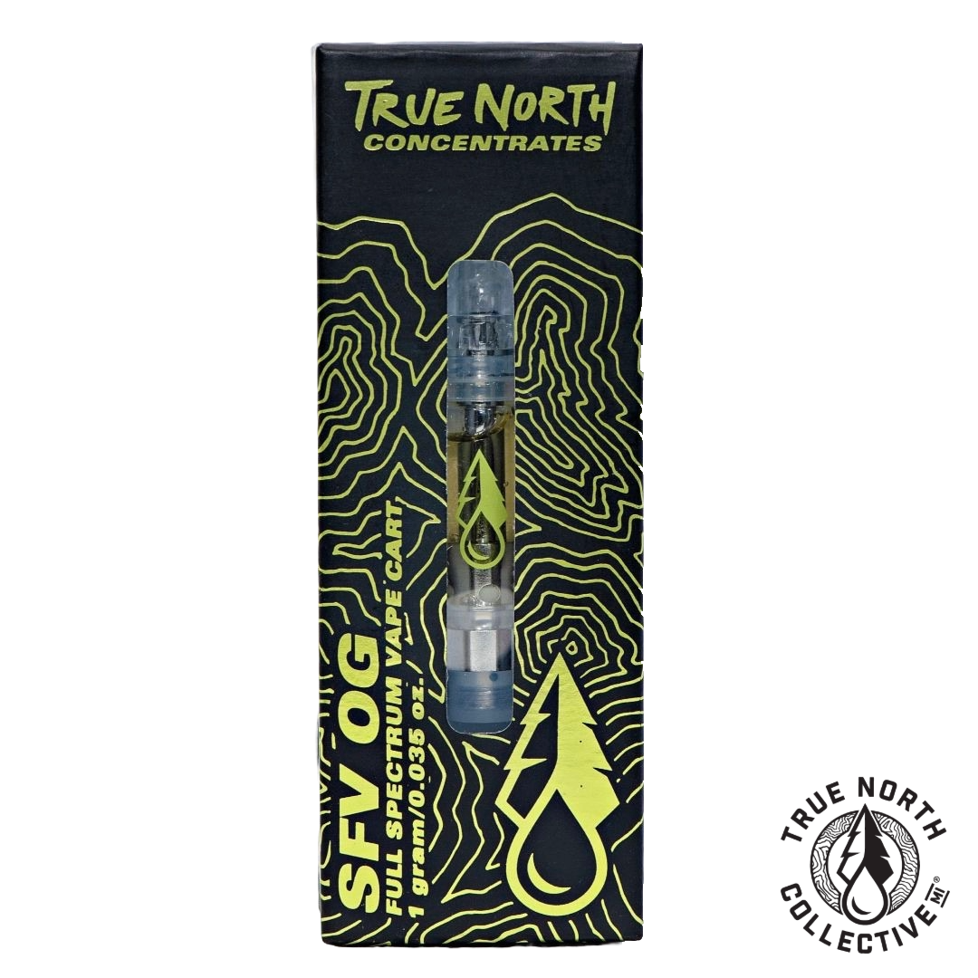 Photograph of product: SFV OG Full Spectrum CDT Distillate Cartridge - 1g