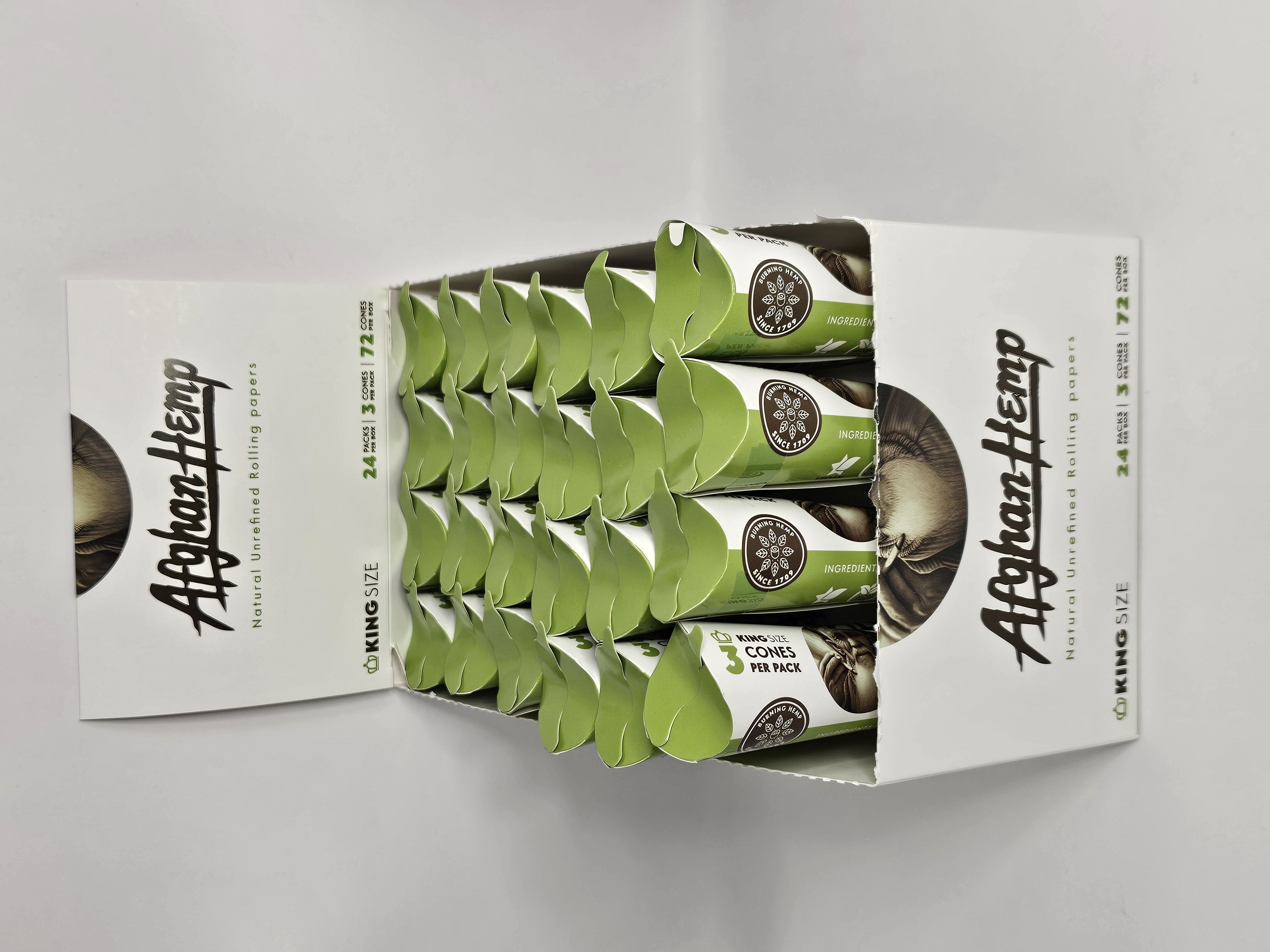 Photograph of Product: King Size Afghan Hemp Cones 3PK