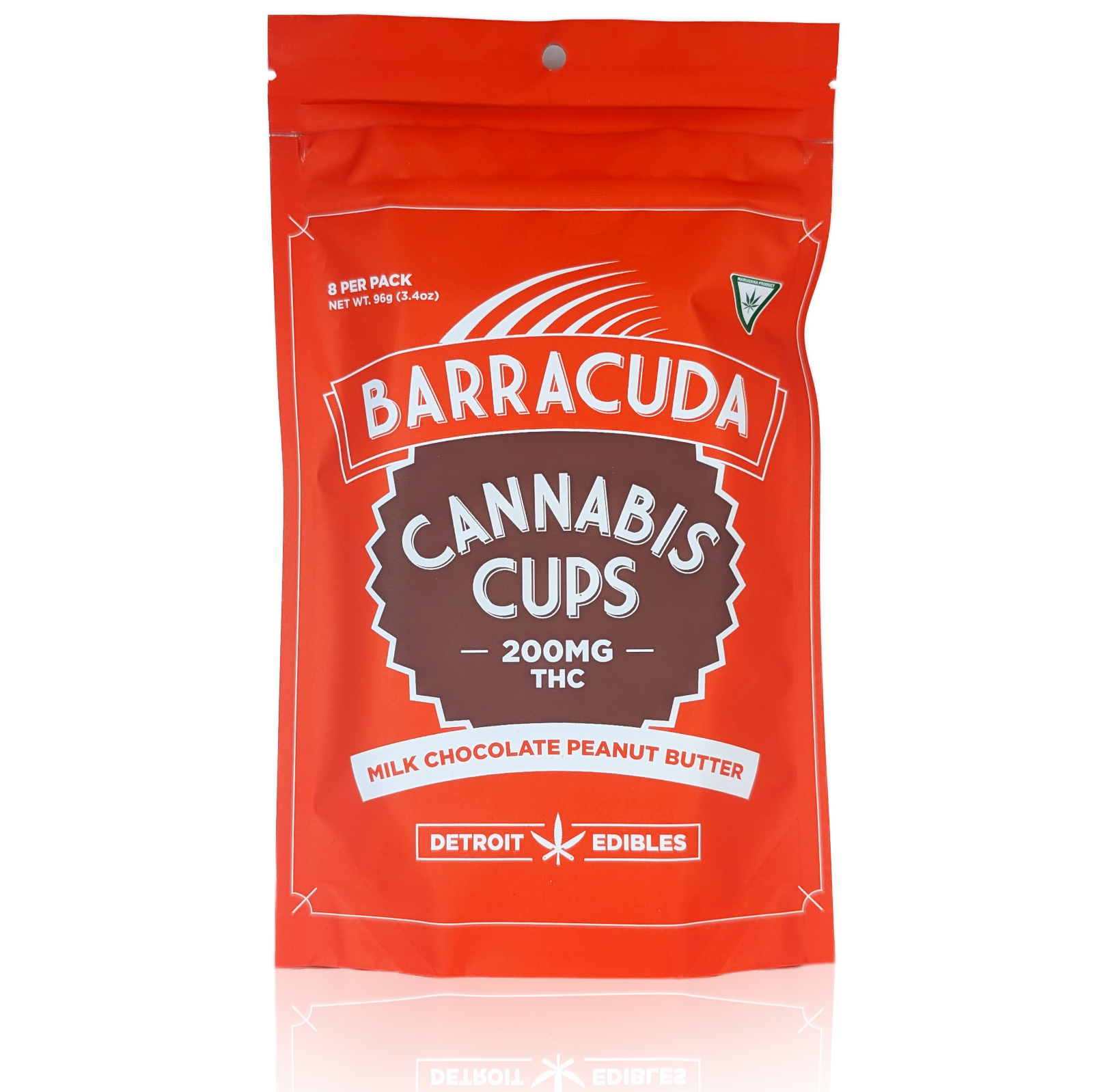 Photograph of product: BARRACUDA CUPS - PEANUT BUTTER CUPS - 200MG