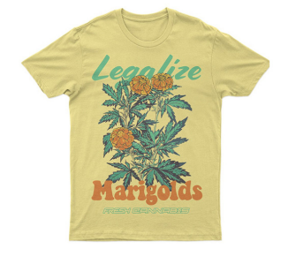 Photograph of product: Fresh | Unisex Tee | Legalize Marigolds | XL