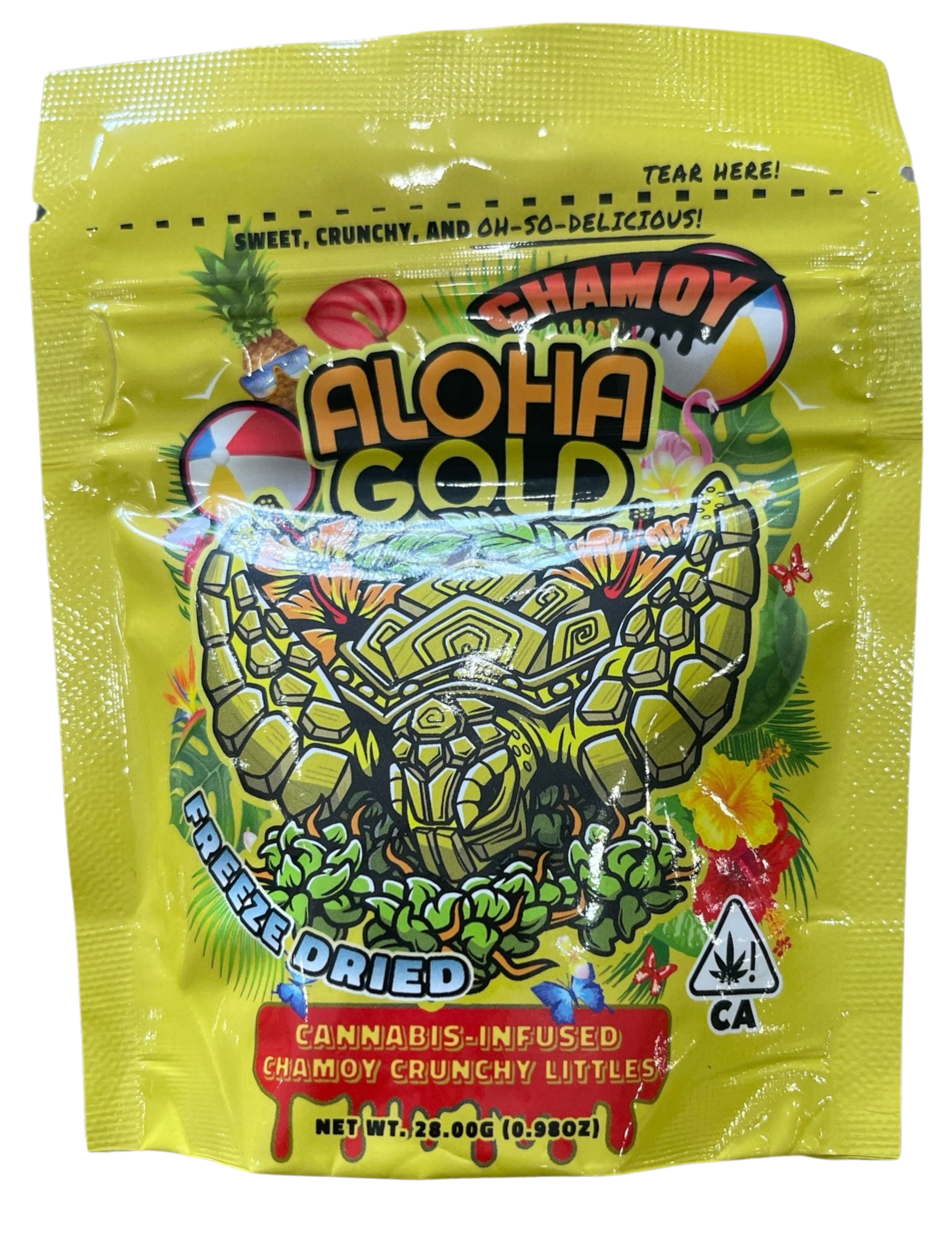 Photograph of product: Aloha Gold Edibles Chamoy Crunch Littles 100MG
