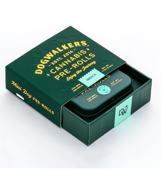 Photograph of product: 1.75g Animal Face Mini Dog Pre-Roll 5pk