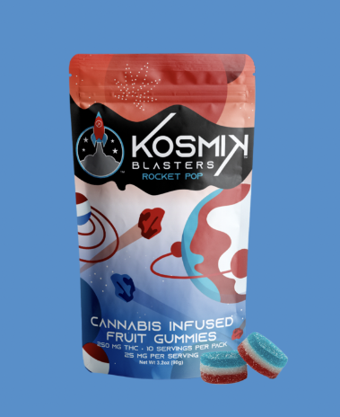 Photograph of product: KOSMIK - Rocket Pop Gummies (10mg/100mg)