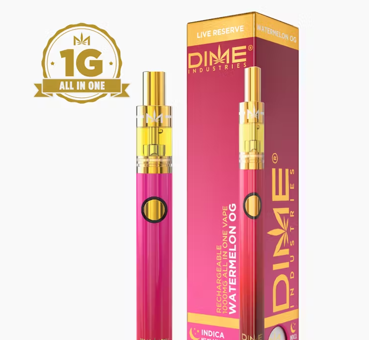 Photograph of product: Dime Watermelon OG 1g Live Resin Disposable