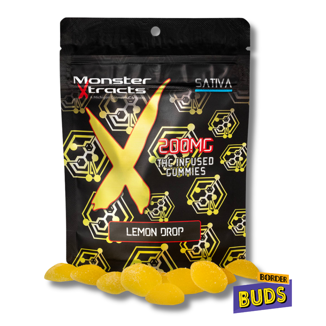 Photograph of product: Lemon Drop | Monster Xtracts | 200mg | Gummies