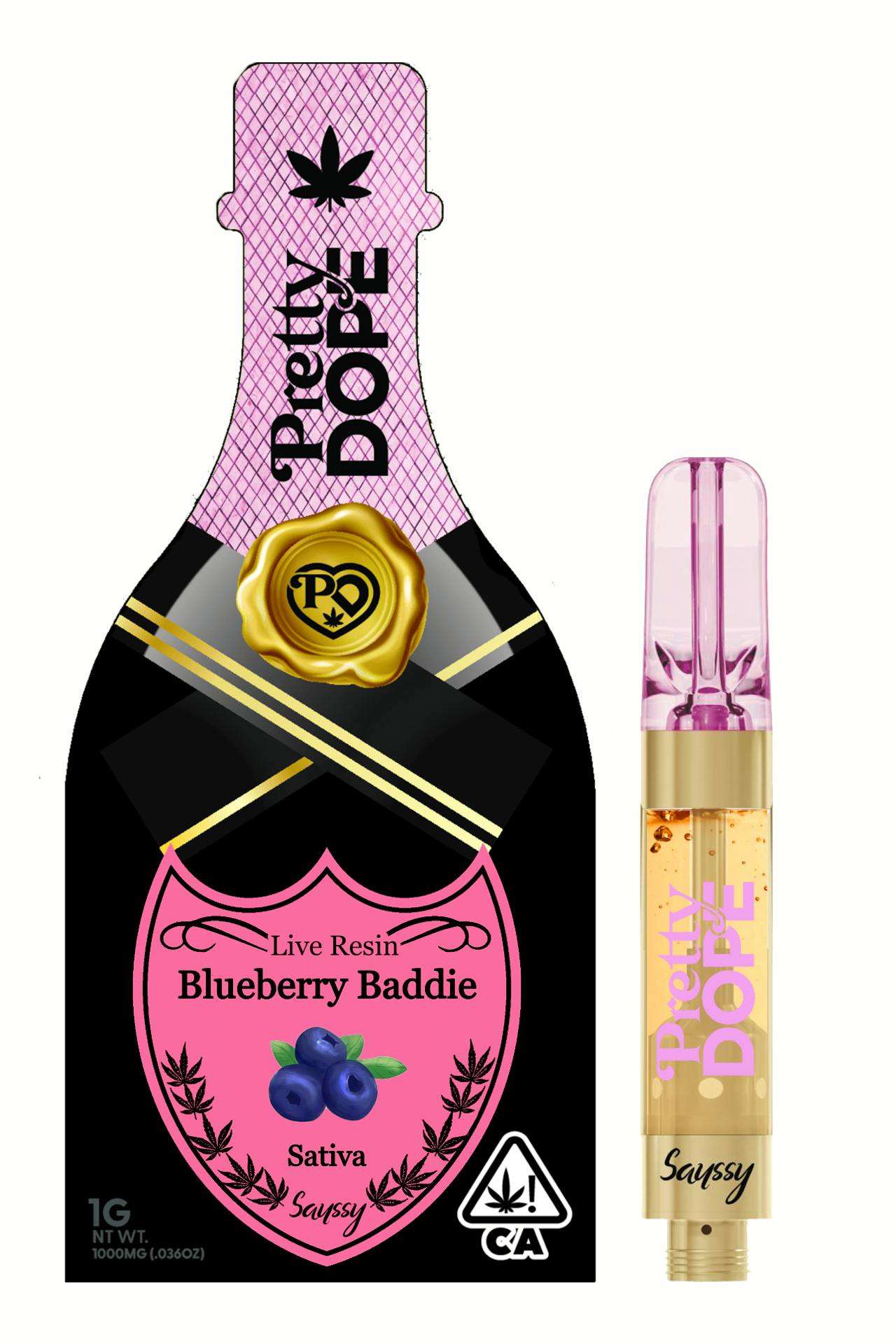 Photograph of product: BLUEBERRY BADDIE LIVE RESIN CARTIRDGE