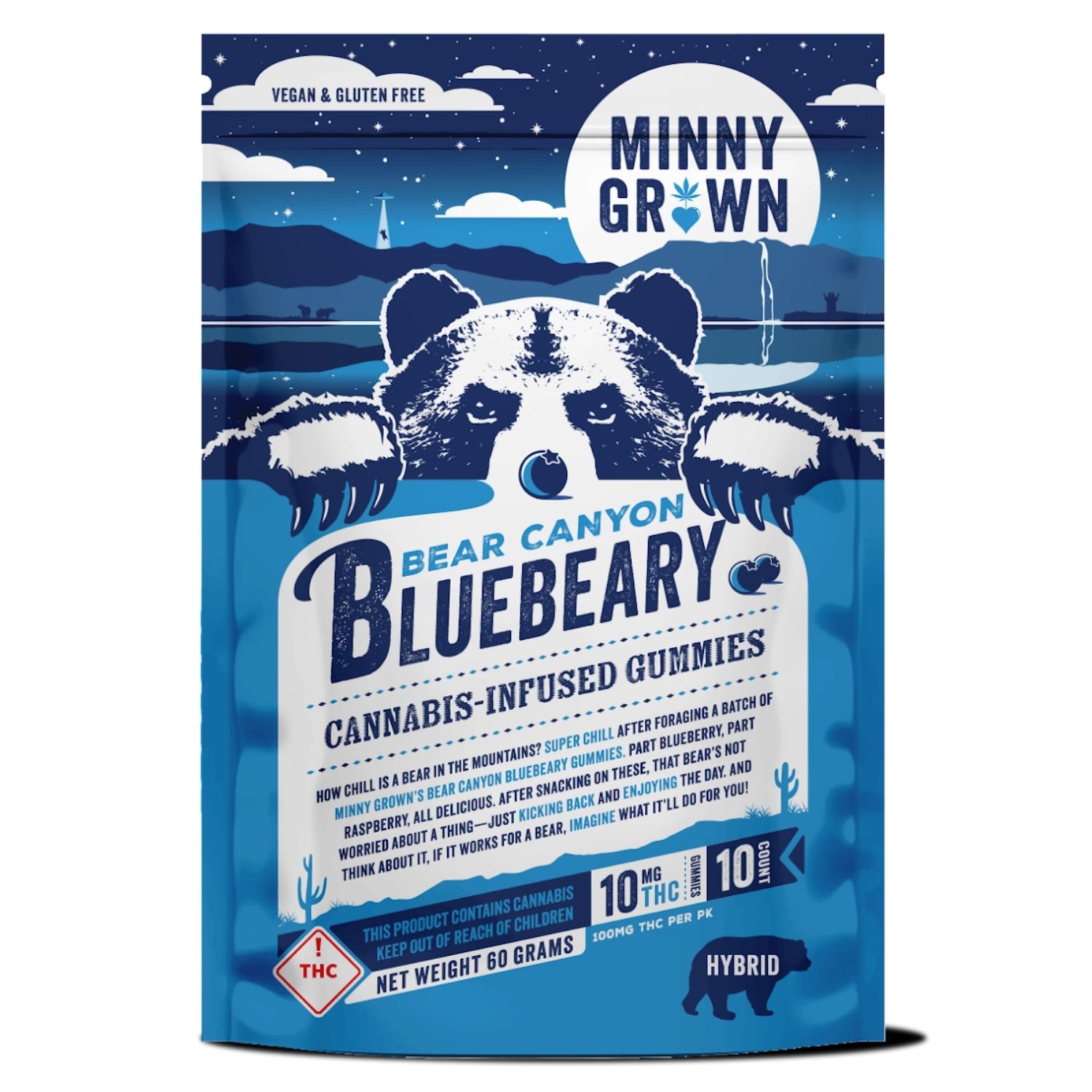 Photograph of product: Bear Canyon Bluebeary 10ct Gummies (TH-oui)