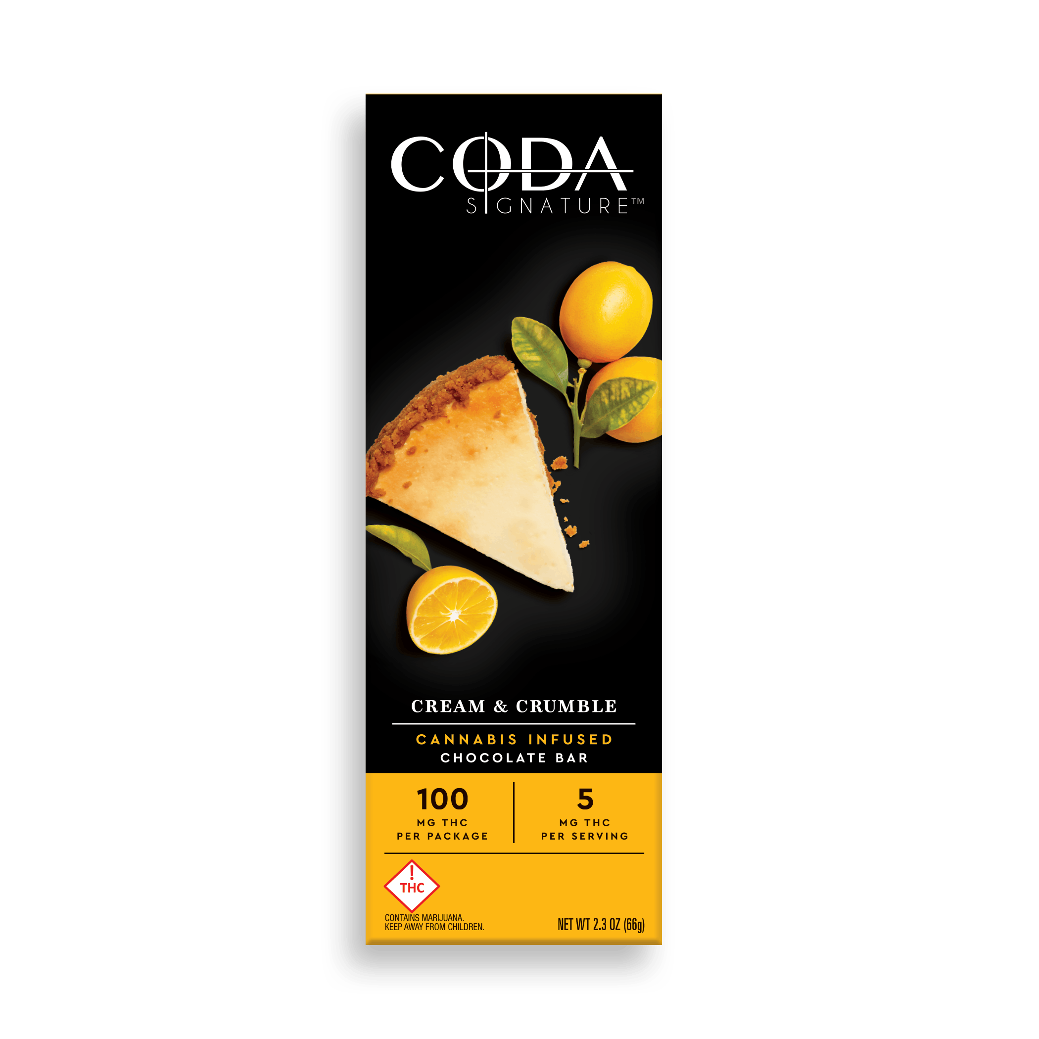 Photograph of product: Chocolate bar | Cream & Crumble | 100mg TH-oui