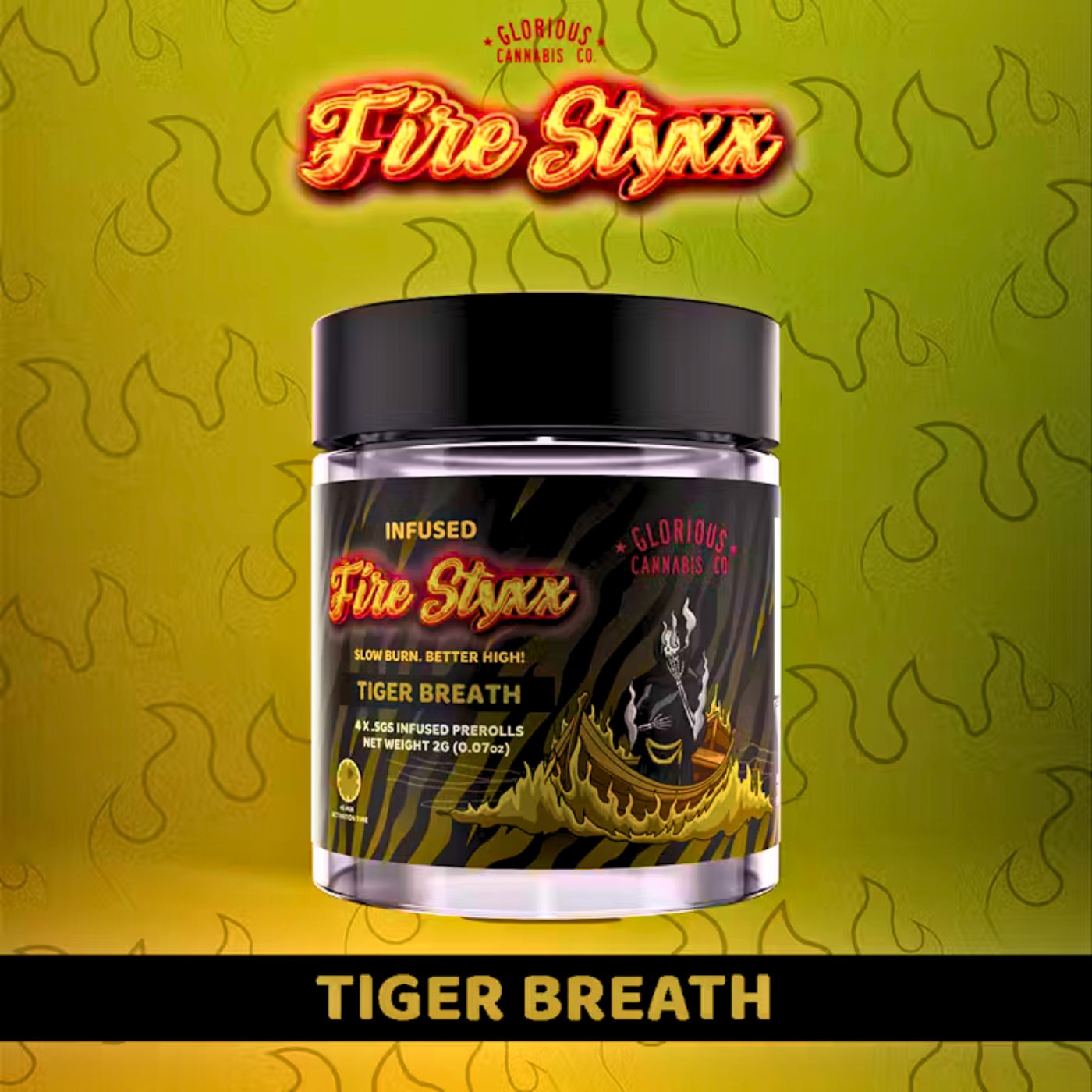 Photograph of product: Fire Styxx - Tiger Breath Infused PR 4pk