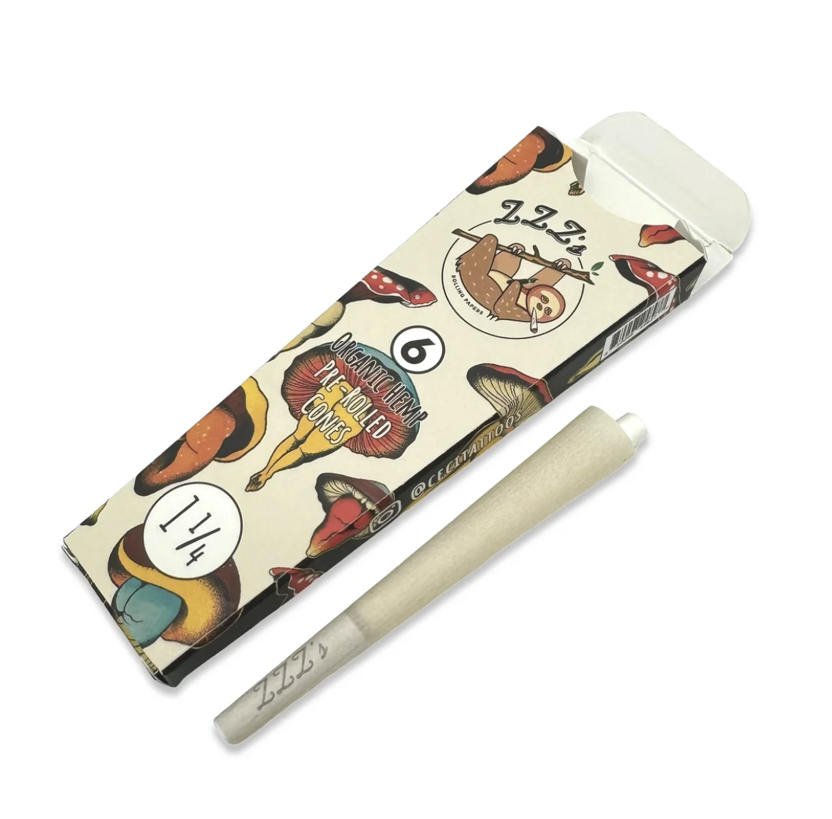 Photograph of product: ZZZ'S 1 1/4 SHROOM BOOTIES 6PK CONES BY CECI GRANATA