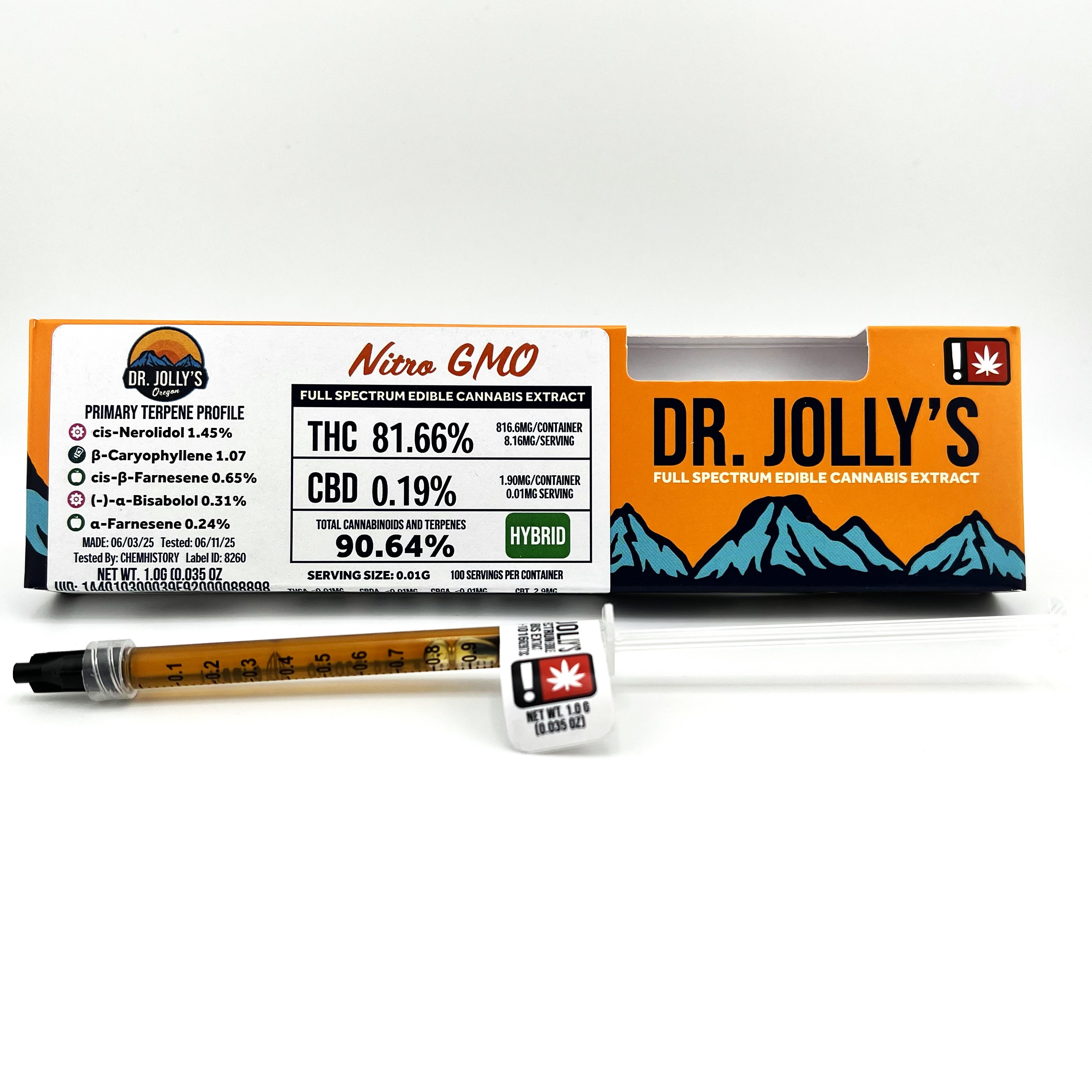 Photograph of product: Dr. Jolly's FECO RSO | Nitro GMO